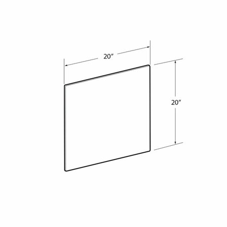 Azar Displays Plexiglass Acrylic Sheets Cut to Size, Clear Plastic Panels, 2PK 179620